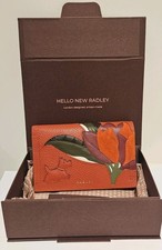 RADLEY NATURE BLOOMS FLAME LEATHER PURSE GIFT BOXED NEW