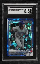 2021 Bowman Sapphire Edition Chrome Prospects Austin Martin #BCP-87 SGC 8.5 16mf