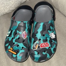 Disney Parks Star Wars Green Camo The Mandalorian Crocs Clogs Men Size 5  Unisex Star Wars Crocs Green Camo Mandalorian Disney Parks Adult M5  main image 2