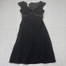 VTG 90s Y2K Nine West Sz 10 Black Lace Dress Floral Goth Whimsi Babydoll Sheer