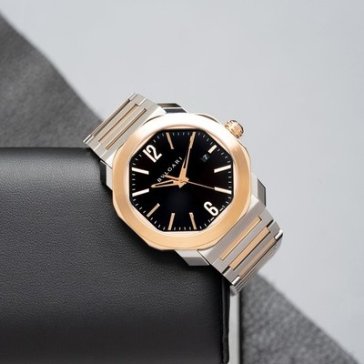 Bulgari 102854 Two Tone Rose Gold 41mm Octo Finissimo
