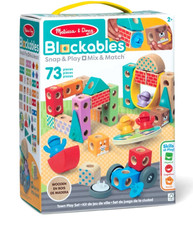 Melissa  Doug Blockables Town Snap  Play 73-pc Wooden Build Blocks Playset NEW