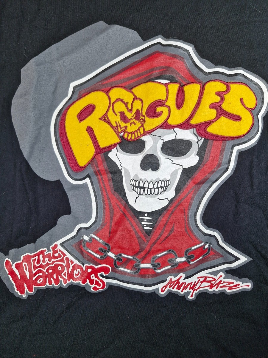 Vintage Johnny Blaze T-shirt Men XL The Warriors Black Streetwear