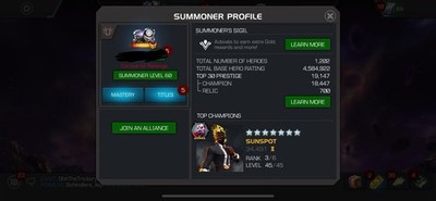 Marvel Contest Of Champions Account MCOC| 4.5Mil| 20k Prestige *Full Access*