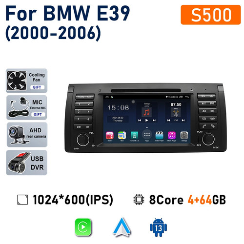 For BMW E39 E53 2000-2006 Android Car Radio Carplay Multimedia Player GPS Screen - Picture 38 of 39