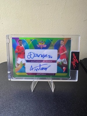 2022 Leaf Vivid Dual Auto Anthony Elanga Antony Man United /4