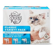 Special Kitty Classic Variety Pack Pate Cat Food, 13 oz Cans (12 Pack) 1.43 per gallon