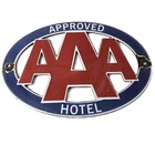 Vintage AAA Sign - American Hotel Travel Tow Truck Auto Car Porcelain Sign