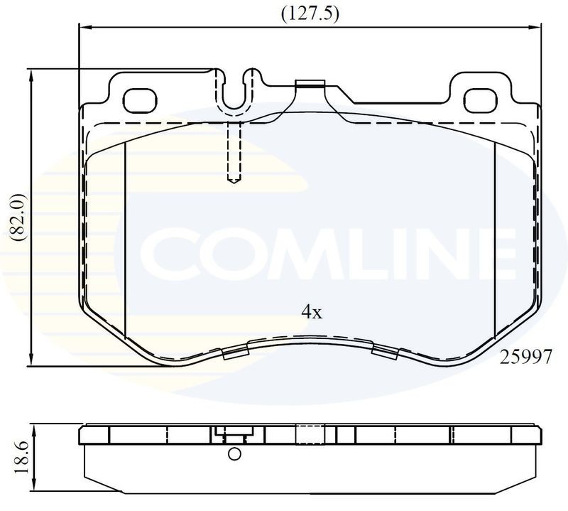 Brake Pad Set For Disc Front Fits Mercedes-Benz C-Class COMLINE CBP02347