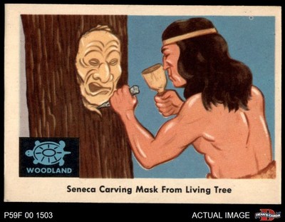 1959 Fleer Indian #24 Seneca Carving Mask 5 - EX