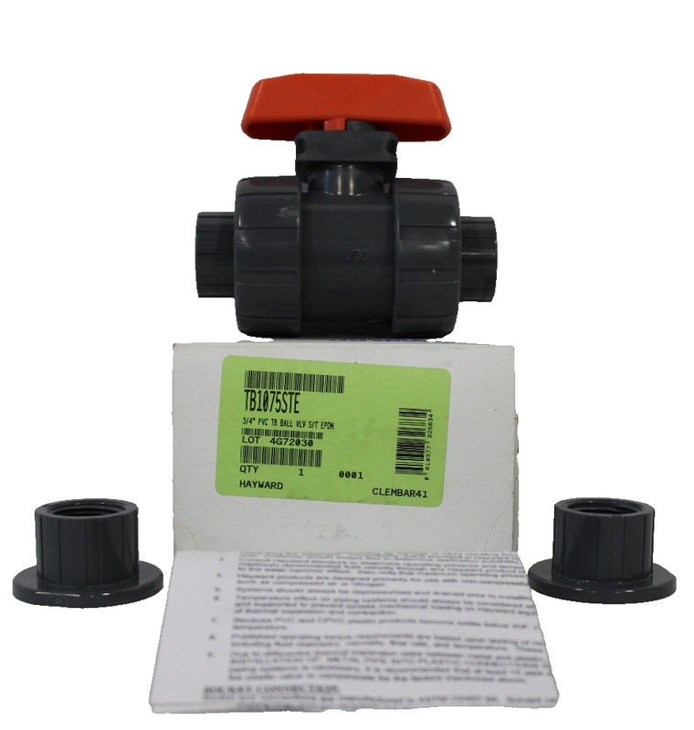 3/4" HAYWARD TB1075STE PVC TRUE UNION BALL VALVE SOC/THD EPDM SEATS NEW
