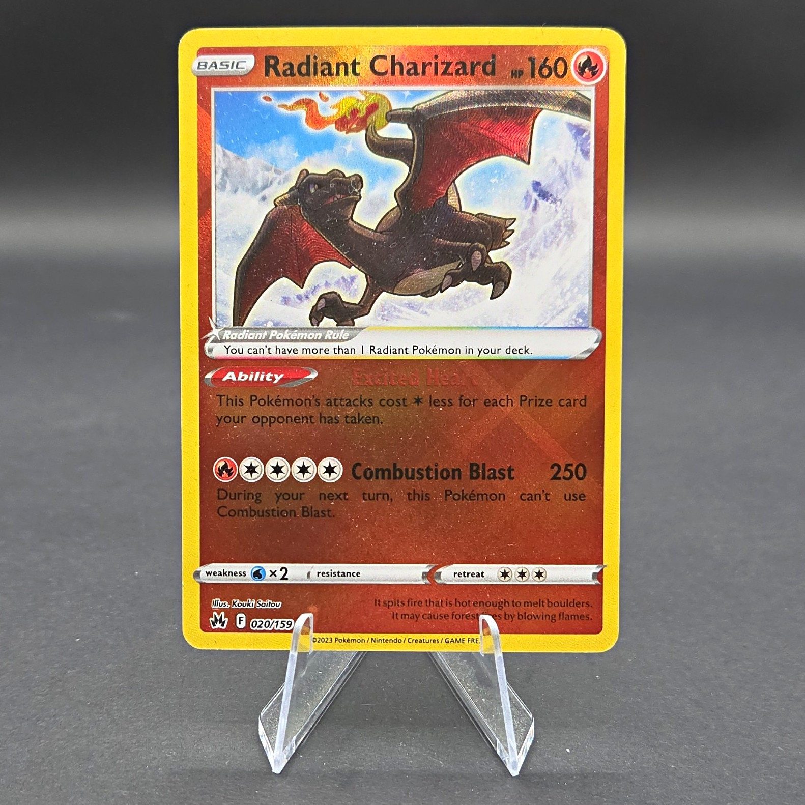 Pokémon TCG Radiant Charizard Crown Zenith Holo Radiant Rare 020/159