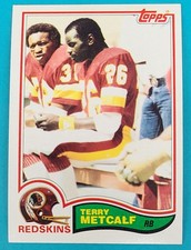 1982 Topps #514 Terry Metcalf Washington Redskins FOOTBALL Card AB