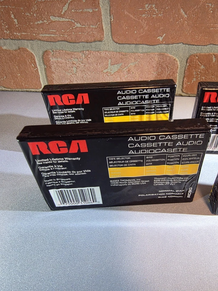 4 nuevas cintas de casete de audio RCA 90 minutos Hi-Fi estéreo nuevas selladas RC90 Foto 3 de 4