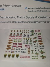 1/64 for hot wheels waterslide decals Rat Fink MADE IN THE USA!