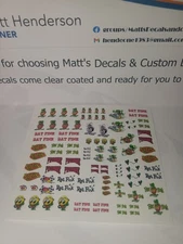 1/64 for hot wheels waterslide decals Rat Fink MADE IN THE USA!