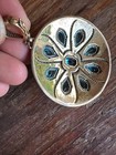 Statement Collector Blue Topaz and Diamond Black Enamel Pendant — photo 10