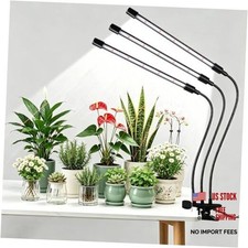 Black Grow Lights for Indoor Plants, 126LEDs Clip Plant Lights, 3 Head 1 Pack