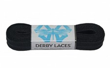 Solid Black - Flat 10mm wide for Boots Skates Roller Derby and Hockey Skates ...