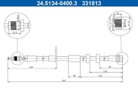 Bremsschlauch FÜR Ford Focus Iii, Ford Focus III Turnier - ATE 24.5134-0400.3