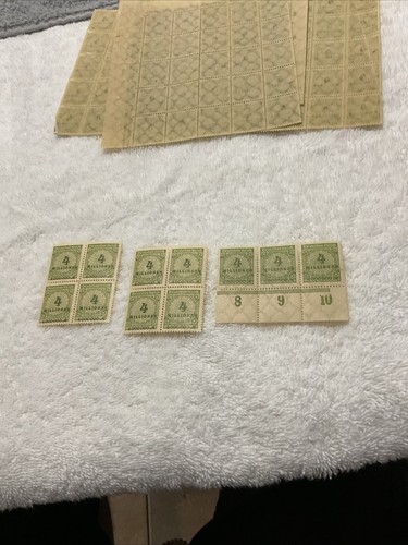 GERMANY-(-1923-)-4.000.000 Mark-INFLATION lot Of Blocks /FAULTS-SEE PHOTOS.#5 - Picture 11 of 12