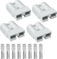 50 Amp Battery Quick Connect/Disconnect Connector, 6-12 Gauge 600V Connector Kit