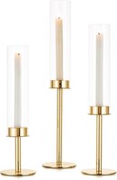 KerzenstäNder Gold Metall FüR Hochzeit Deko Windlicht Stabkerzenhalter