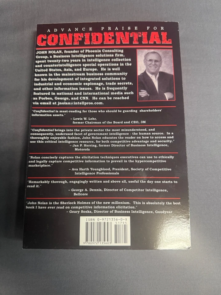 John Nolan CONFIDENTIAL: BUSINESS SECRETS, GETTING THEIRS - KEEPING YOURS 2nd e Foto 4 de 4
