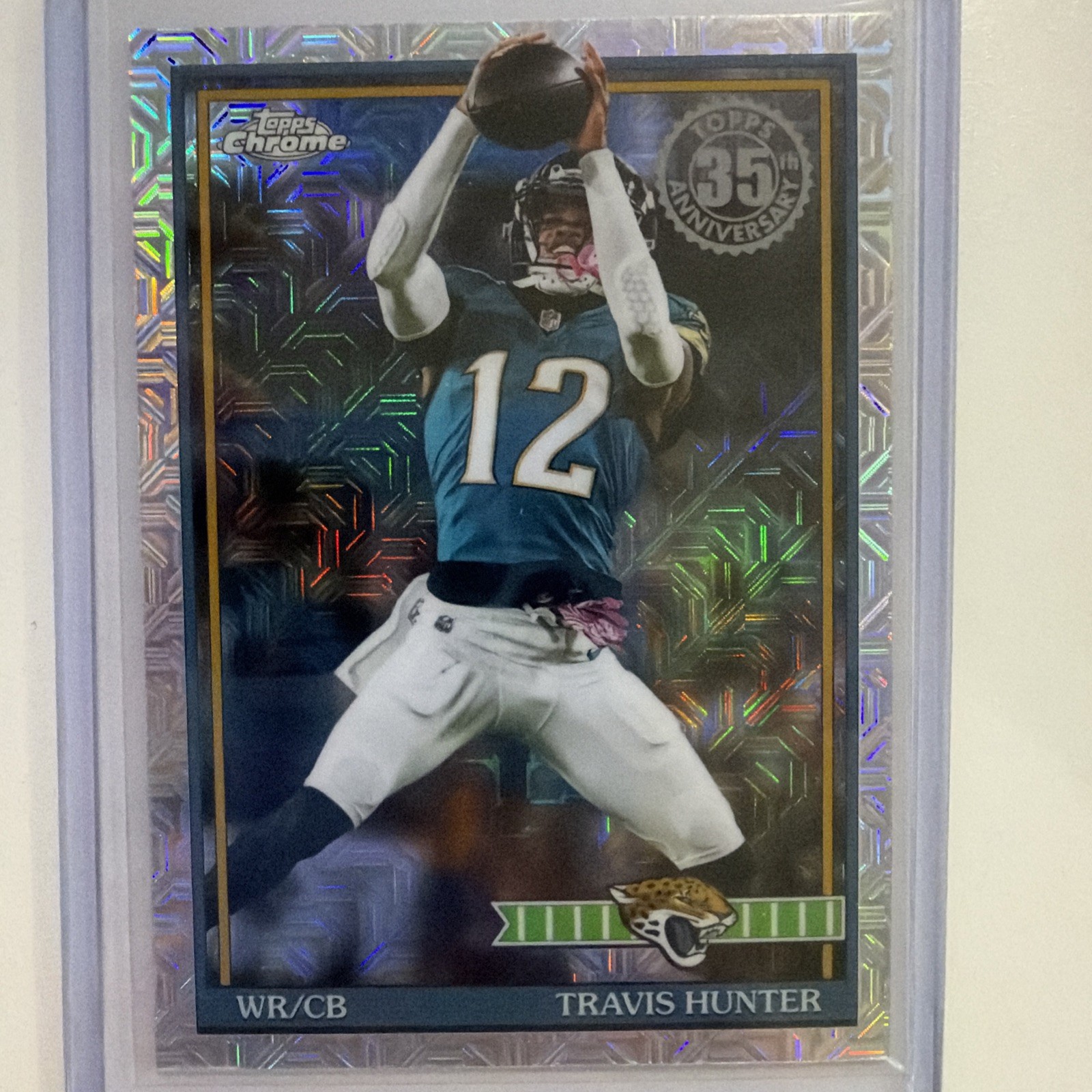 2026 Topps Flagship Football Travis Hunter #91TC-2 Chrome Mojo Refractor Jaguars