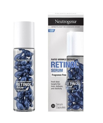 Neutrogena Rapid Wrinkle Repair Retinol Face Serum 30 Capsules Free Ship New