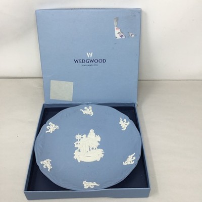 Wedgewood Jasper Christmas Plate The Flight into Egypt 2000 w/Box 7''