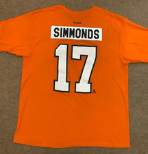 Philadelphia Flyers Reebok Shirt Mens 2XL Wayne Simmonds #17 NHL Short Sleeve