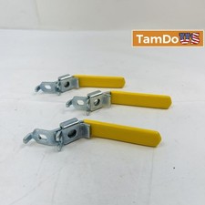3x Parker Yellow Valve Lever Handle Kit, Industrial Control Replacement Parts