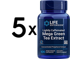 5 x Life Extension Lightly Caffeinated Mega Green Tea Extract - (319,98 EUR/kg)