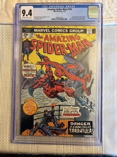 Amazing Spider-Man #134 Marvel 1974 CGC 9.4 OWWP -1st Tarantula - 2nd Punisher