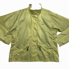 Vintage Nike Jacket Womens Large Green Track Full Zip 90s Windbreaker Lined