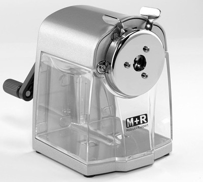 M+R Kurbel-Spitzmaschine Gehäuse Druckguß silber