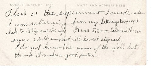 Postal vintage de experimento fotográfico en cascada RPPC - Imagen 2 de 3