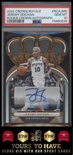 Jeremy Sochan Rookie 2022-23 Panini Crown Royale #RCA-JMS Crown Auto #/99 PSA 10