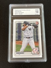 2020 JASSON DOMINGUEZ BOWMAN ROOKIE GEM 10 #BD151 MINT YANKEES “THE MARTIAN”