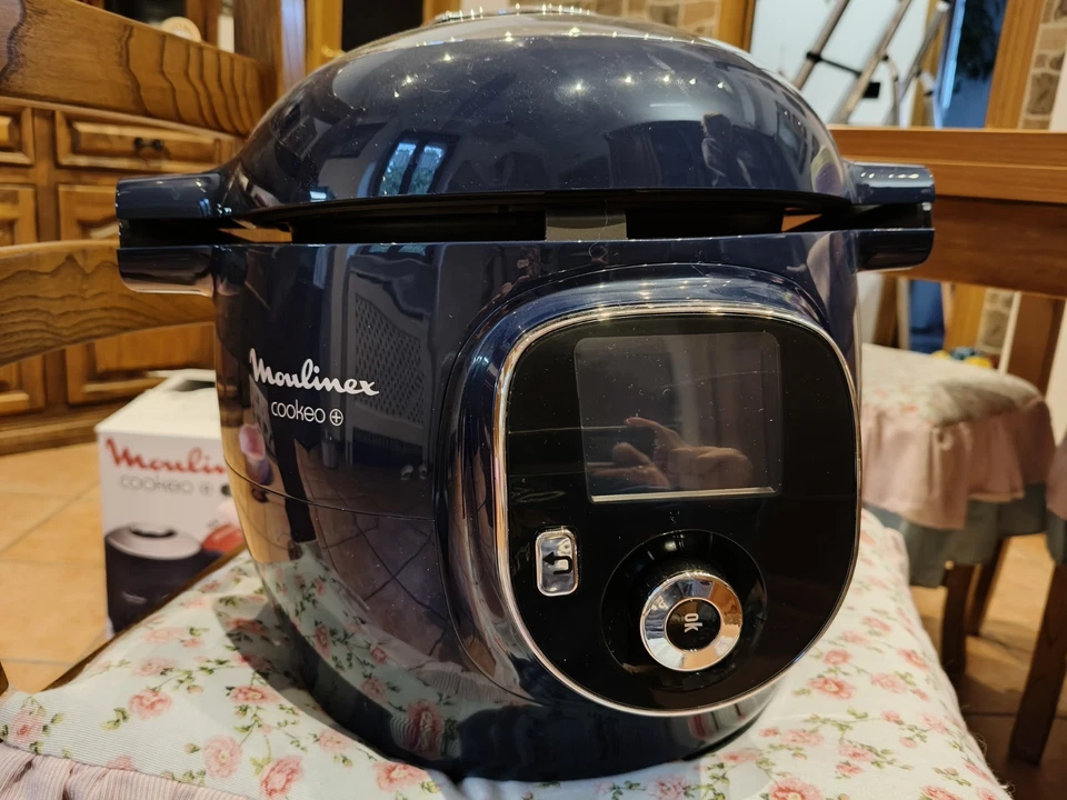 Moulinex Cookeo+ Intelligent Multicooker Blu 6L - NUOVO MAI USATO-150 ricette - Immagine 2 di 4