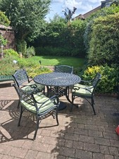Garden table and chair set used