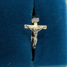 Vintage 10K Yellow Gold Ladies Jesus on the C...