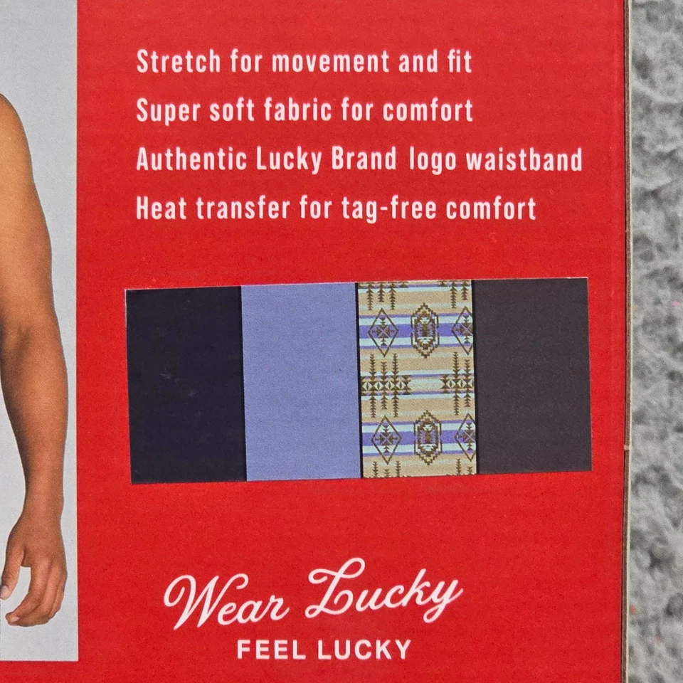 Calzoncillos boxer Lucky Brand para hombre XL 40-42 azul paquete de 4 ropa interior suave elástica nuevos con etiquetas Foto 4 de 4