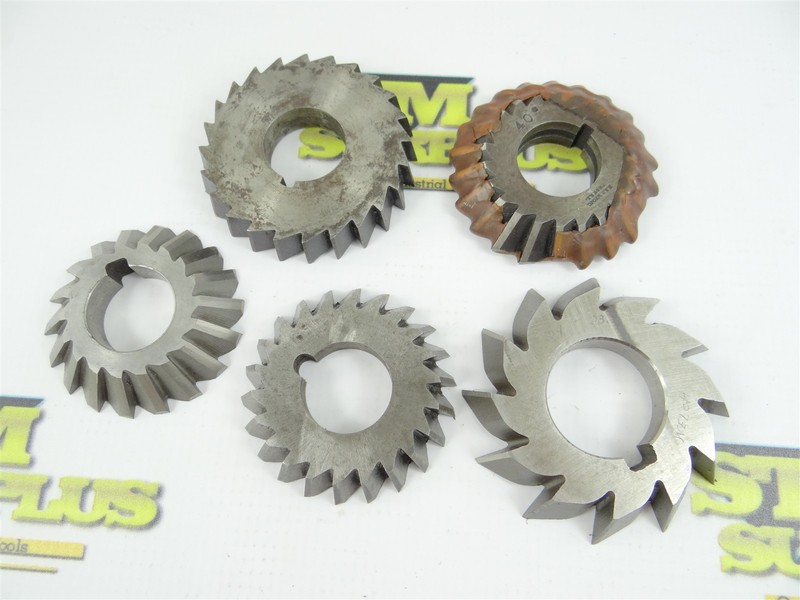 LOT OF 5 ASSORTED HSS SINGLE ANGLE MILLING CUTTERS 40° 45° 60° & 80°