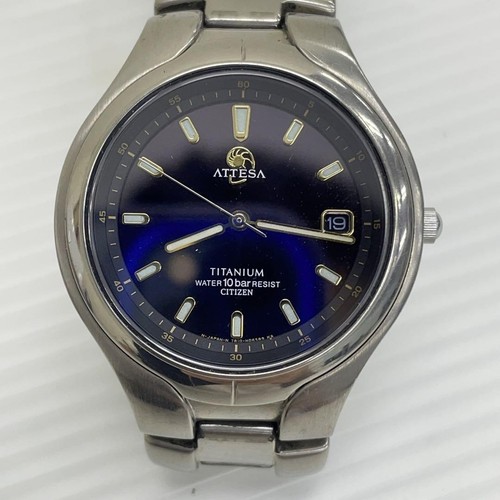 Citizen Eco Drive Attesa Titanium Men's Watch Model 7875-H03523 Ta As-Is For Par