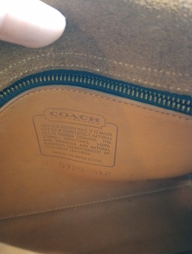 Sac bandoulière vintage Coach cuir marron États-Unis - Photo 8/9
