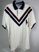 Polo Ralph Lauren Big Pony Chevron Custom Slim Fit Polo Shirt Size XL