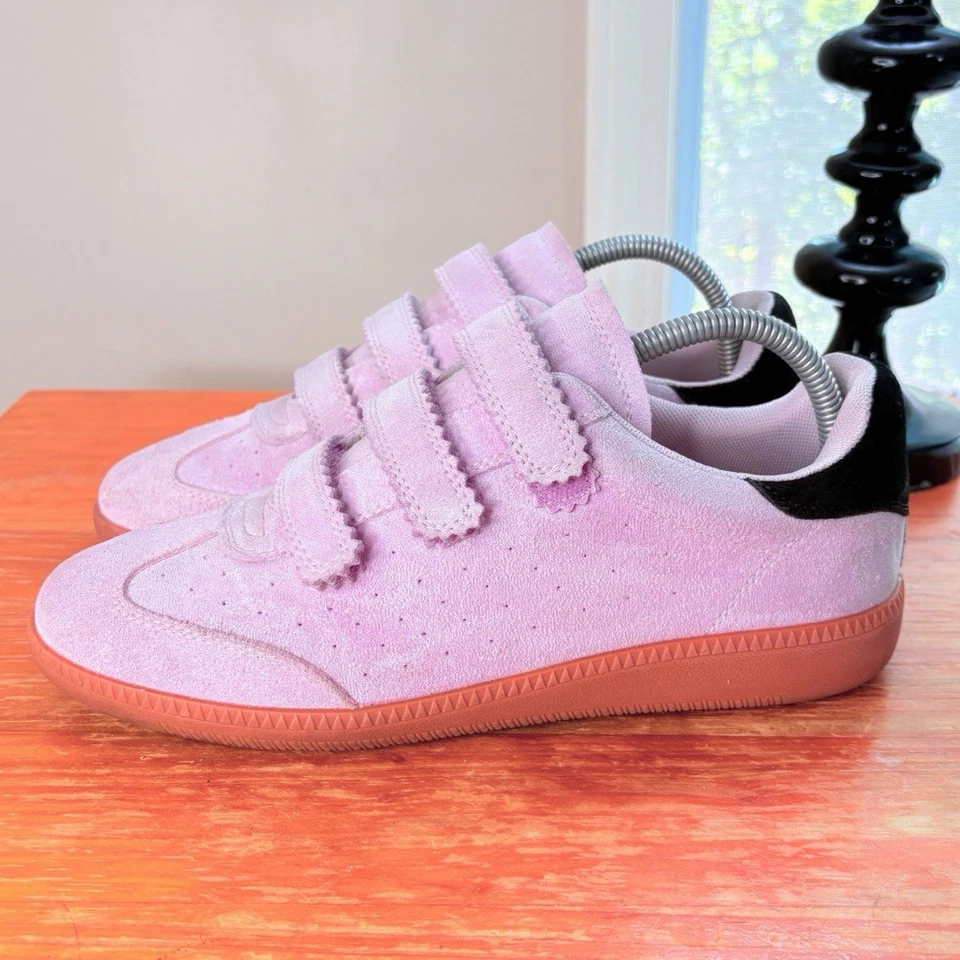 Steve Madden Women’s Momentum Suede Sport Sneaker 9.5 Pink/Black $79 EUC - Image 2 of 4