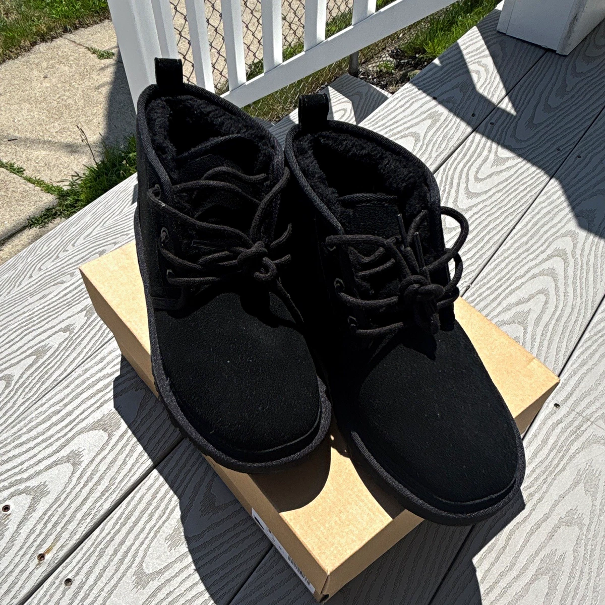 Koolaburra by UGG Men\'s Sz 9 Burra Short Winter Boots Black Suede 1105969-001 UGG Black Solid Boots for Men for Sale | Shop New & Used  main image 3